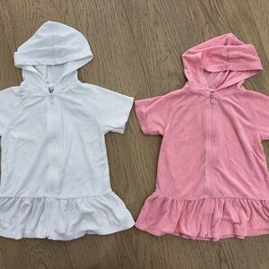 Old Navy Kids Swim Coverups - White and Pink